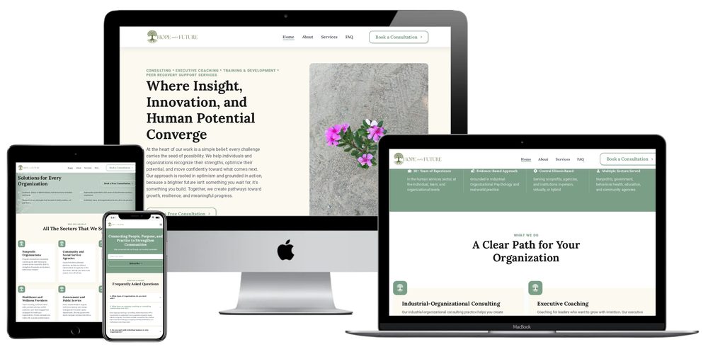 Hope and a Future website built by Lamplighter Web Design