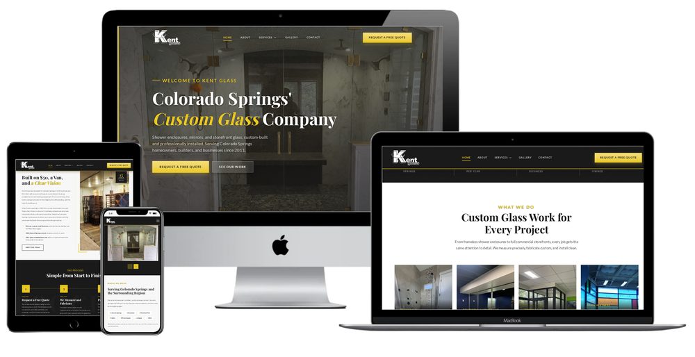 Kent Glass website built by Lamplighter Web Design