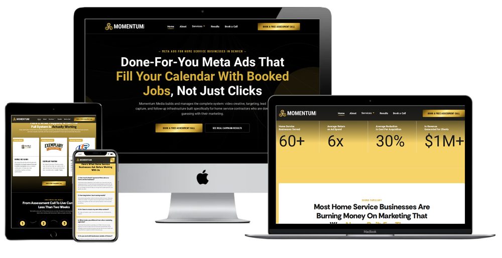 Momentum Media website built by Lamplighter Web Design