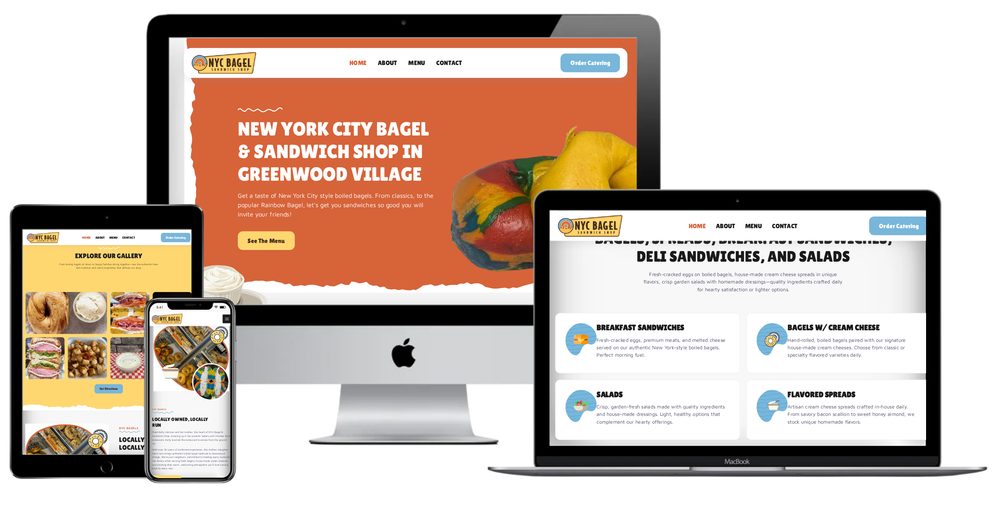 NYC Bagel & Sandwich Shop website built by Lamplighter Web Design