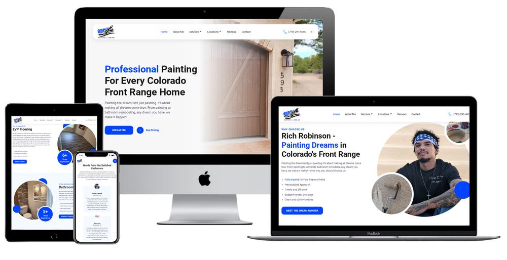Painting The Dream website built by Lamplighter Web Design