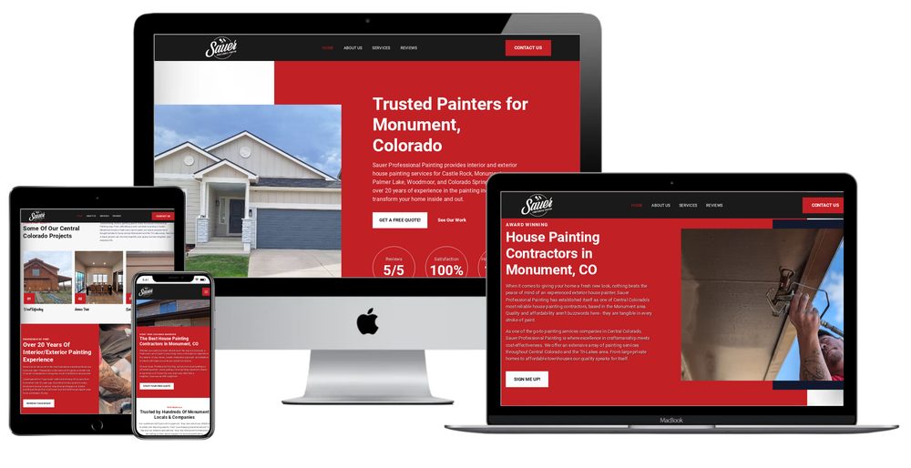 Sauer Professional Painting website built by Lamplighter Web Design
