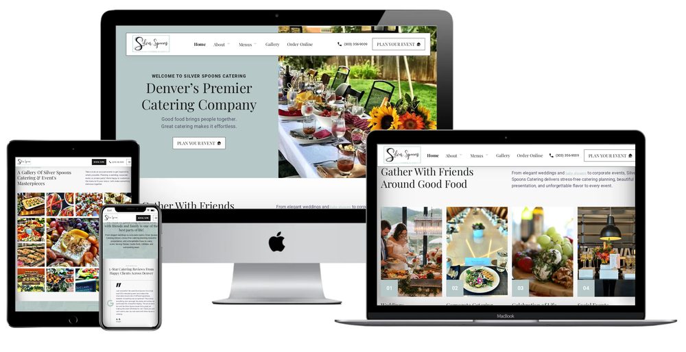 Silver Spoons Catering & Events website built by Lamplighter Web Design
