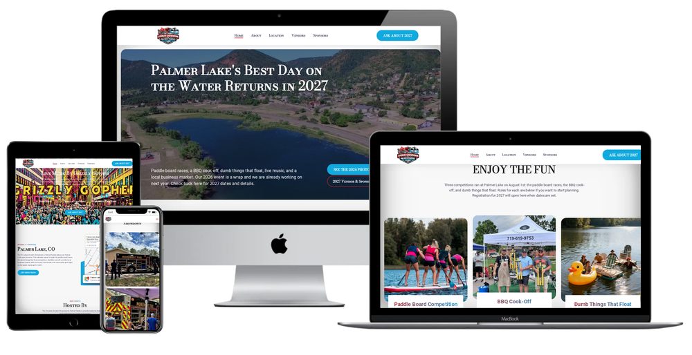 Tri-Lakes Smokin' Showdown & Palmer Paddle website built by Lamplighter Web Design