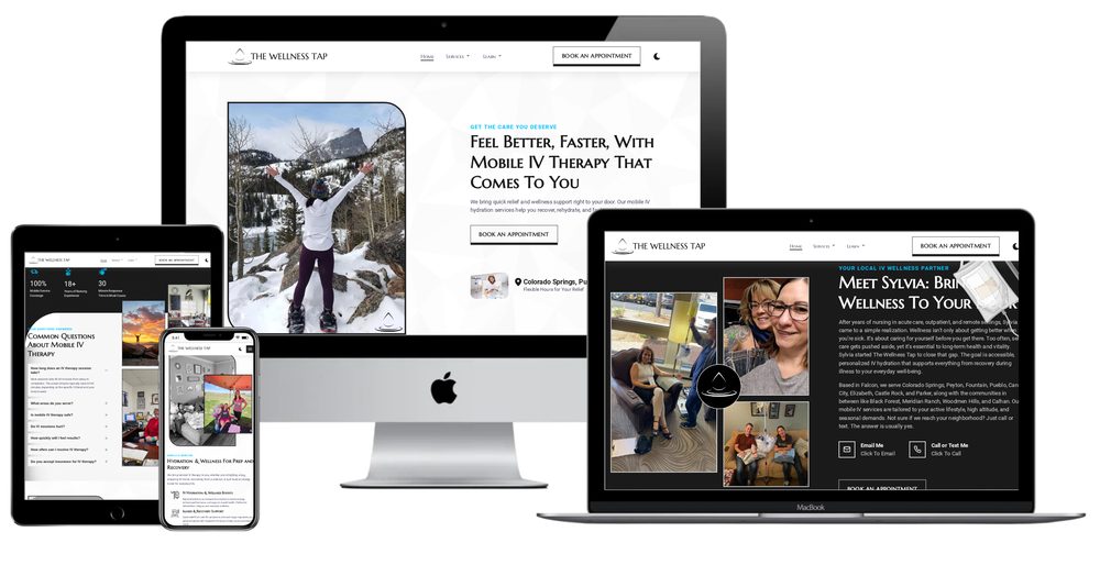 The Wellness Tap, Inc website built by Lamplighter Web Design