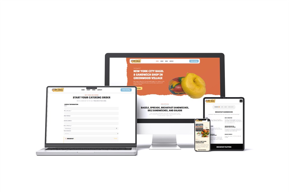 NYC Bagels website mockup