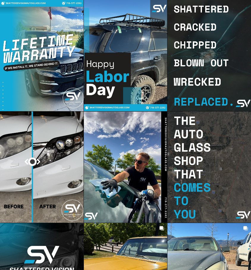 Shattered Vision Auto Glass, Colorado Springs auto glass social media